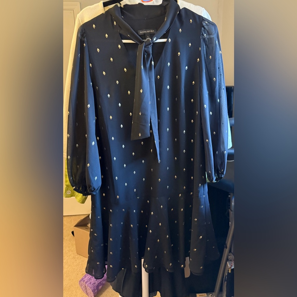 Black and gold Dress Banana Republic